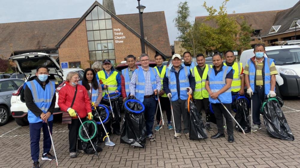 The Nepalese Association of Wiltshire Litter Picking group