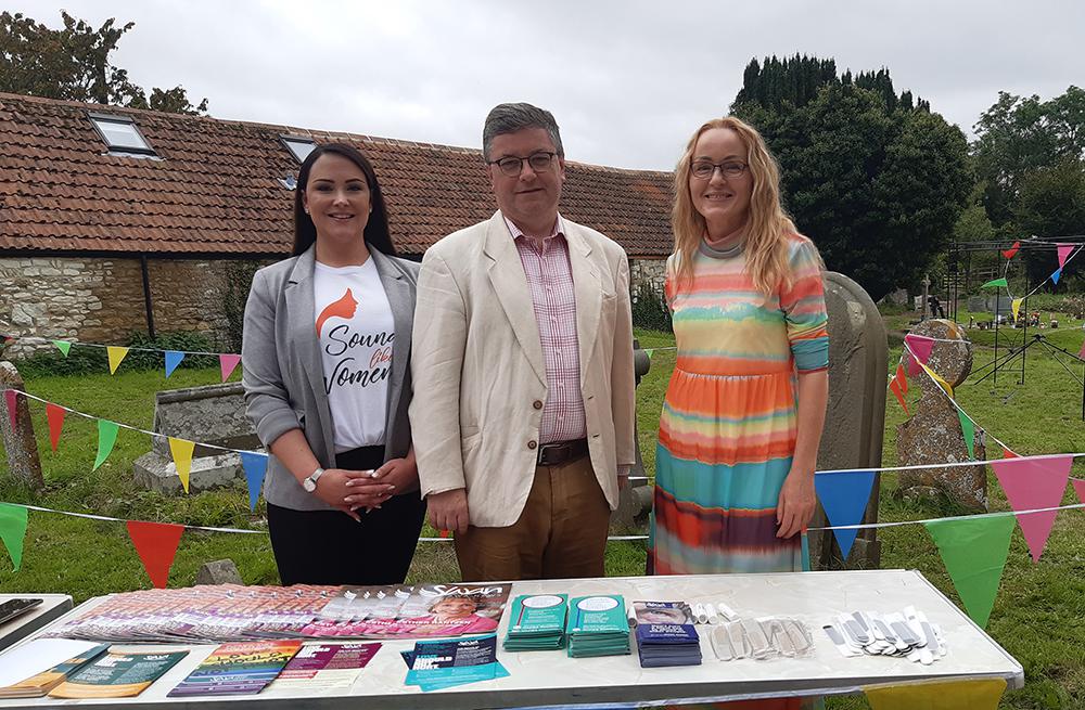 L-R Tracy Graham, Robert Buckland and Luiza Staniec 