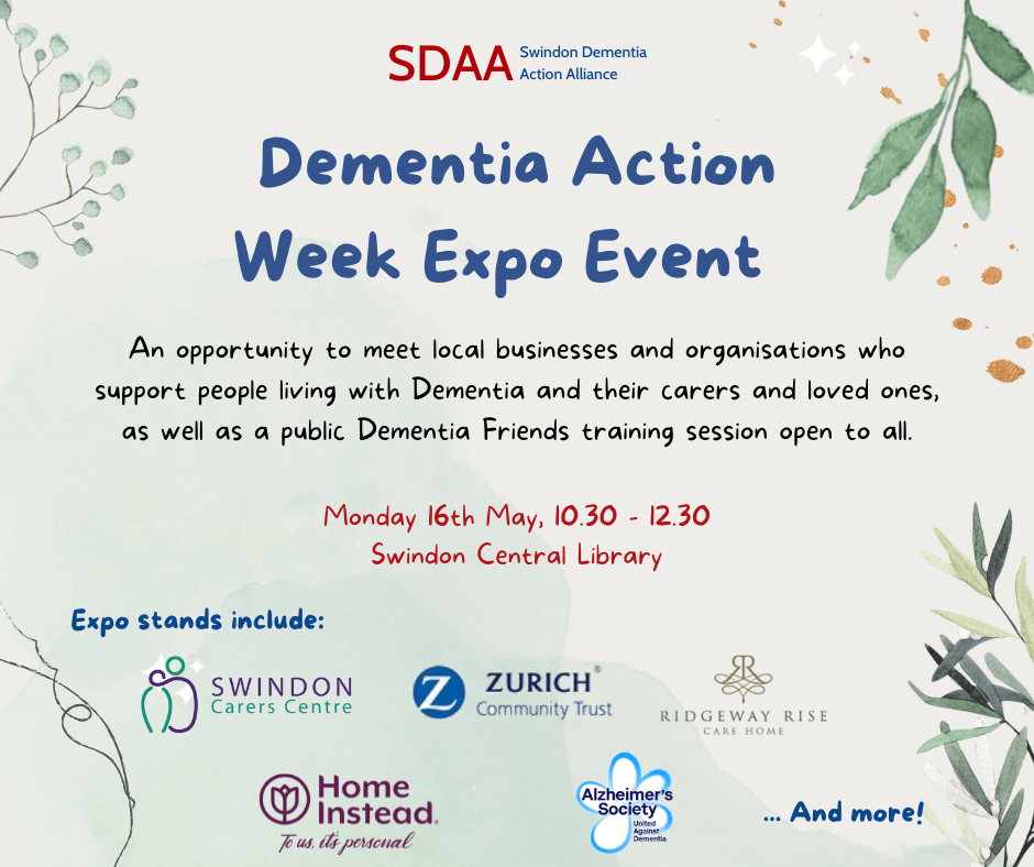 Swindon Dementia Action Alliance to host week of activities for Dementia Action Week