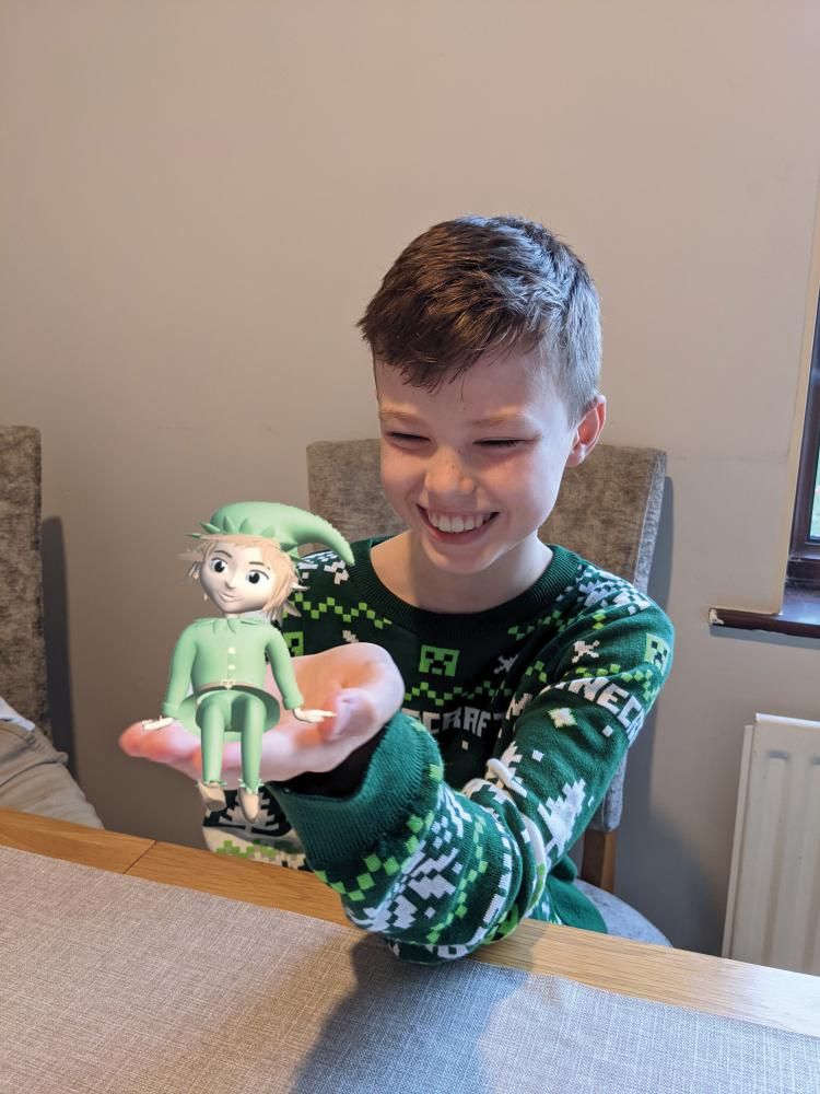 Ben with Tizzy the elf