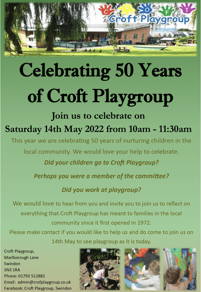Croft Playgroup to celebrate 50 years with event open to public