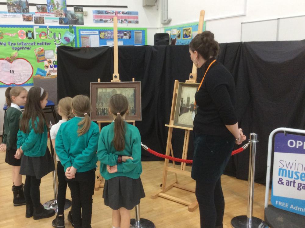 Pupils, staff and parents at Greenmeadow Primary School got the chance to see two pictures by L.S. Lowry as part of Swindon Museum and Art Gallery’s ‘The Bigger Picture’ project