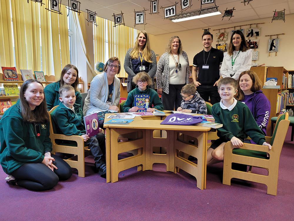 Staff, parents, and pupils gathered at Lawn Primary School for the launch