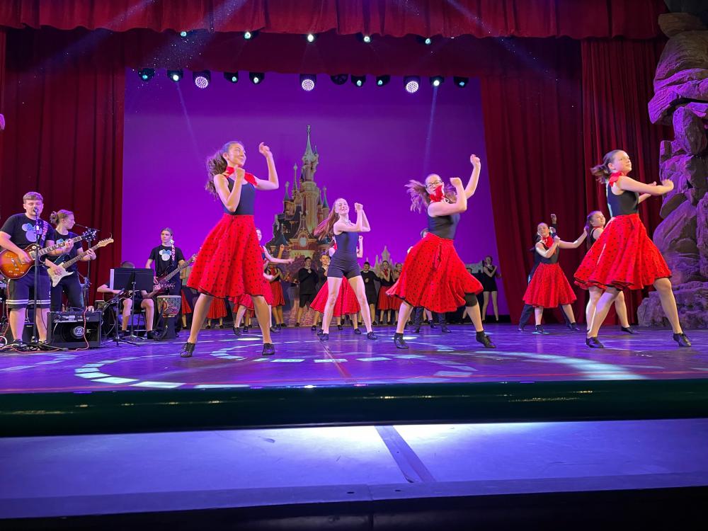 Images of the Lawn Manor students performing at Disneyland Paris in July