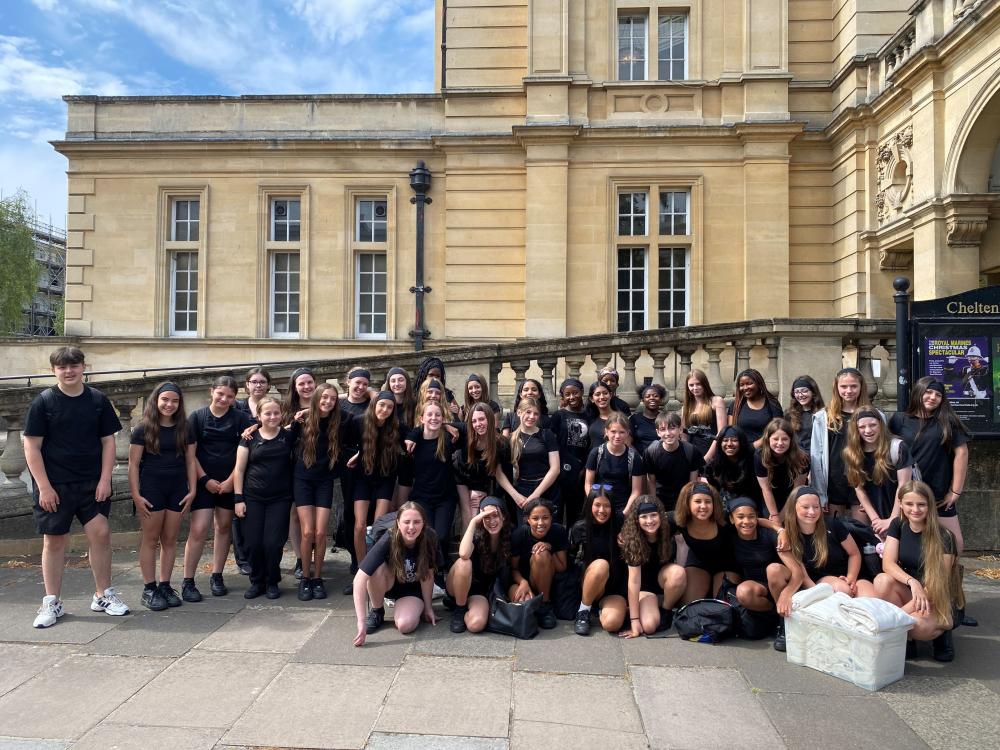 The Lawn Manor Academy dance troop at Cheltenham Town Hall for the GBDO finals