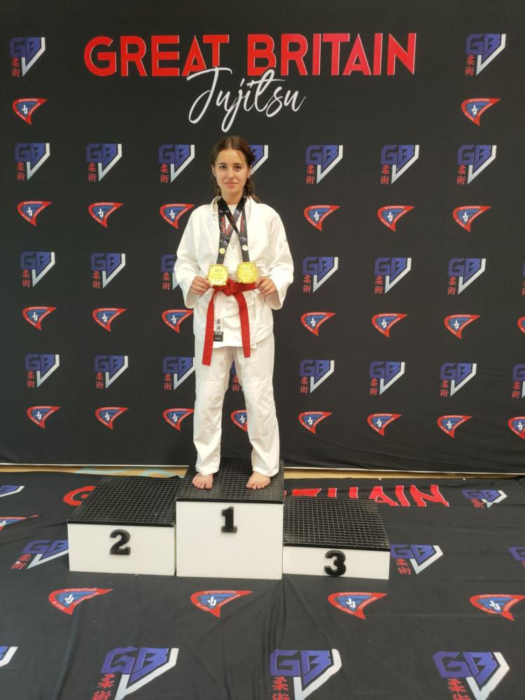 Victoria with her two gold medals