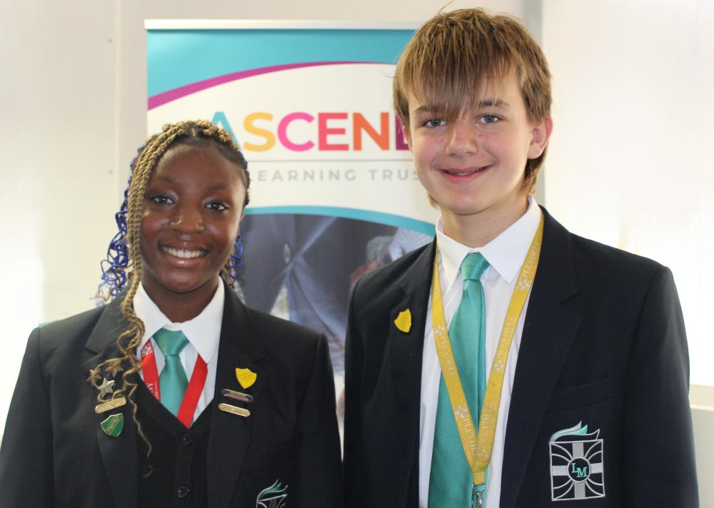 Lawn Manor Academy Head Pupils Rofiat and Eddie