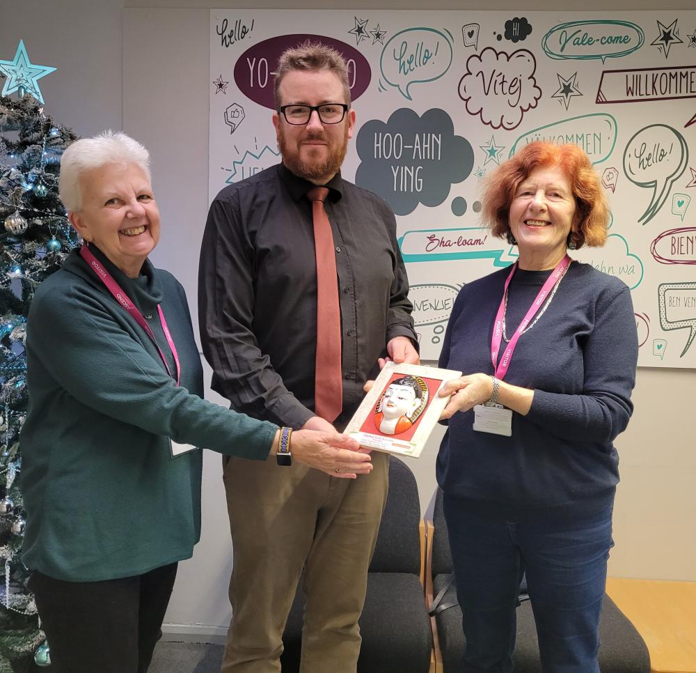 From left: Dr Christine Tipper, Marek Koza and Brigid Harkness