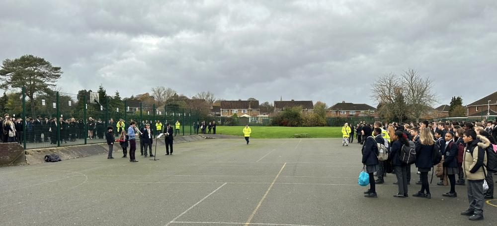 Lawn Manor Academy Remembrance Day wreath laying and musical tribute