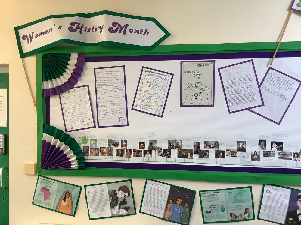 Noremarsh Ambassadors created their first Women's History Month display board this week