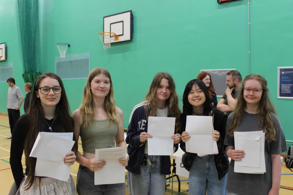 Year 11 students at Swindon's Nova Hreod Academy celebrate GCSE success
