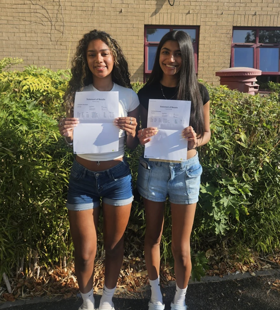 Skyla Thomas (History – A, Psychology – A, English Literature – B, EPQ - A) will read Law at the University of Bristol, and Amritha Singh (English Literature & Language – A, History – C, Media Studies - B) will read English Language and Linguistics at Swansea University