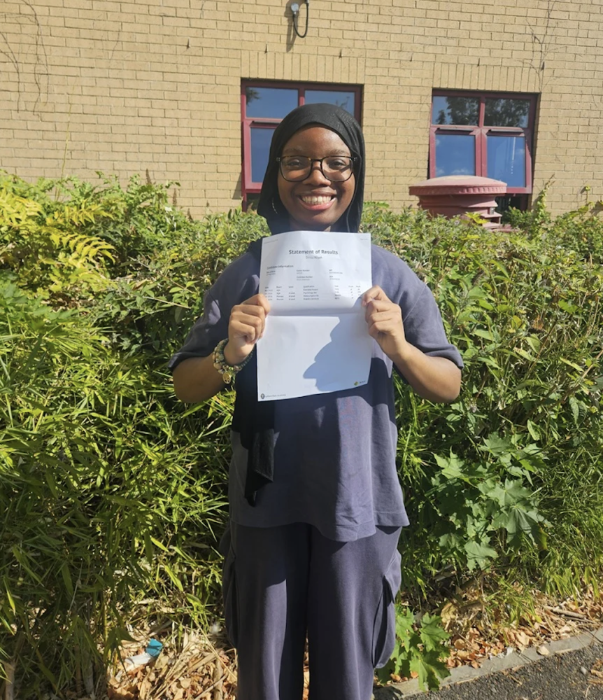 Aliyah Dirisu (English Literature – A*, History – A, Psychology – A*, EPQ – A*) will read Law at Cardiff University