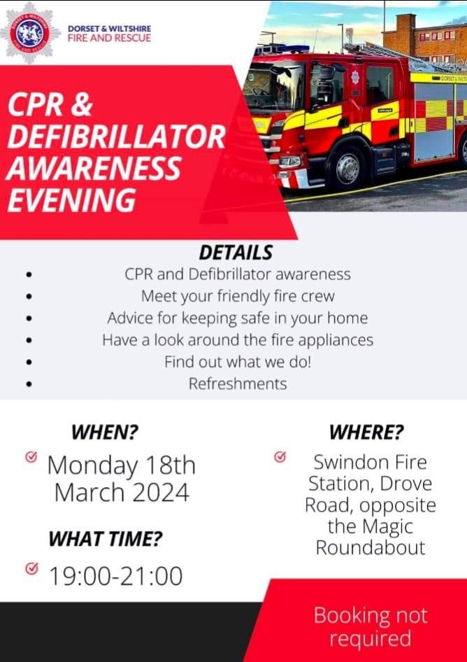 Free CPR awareness session at Swindon fire station