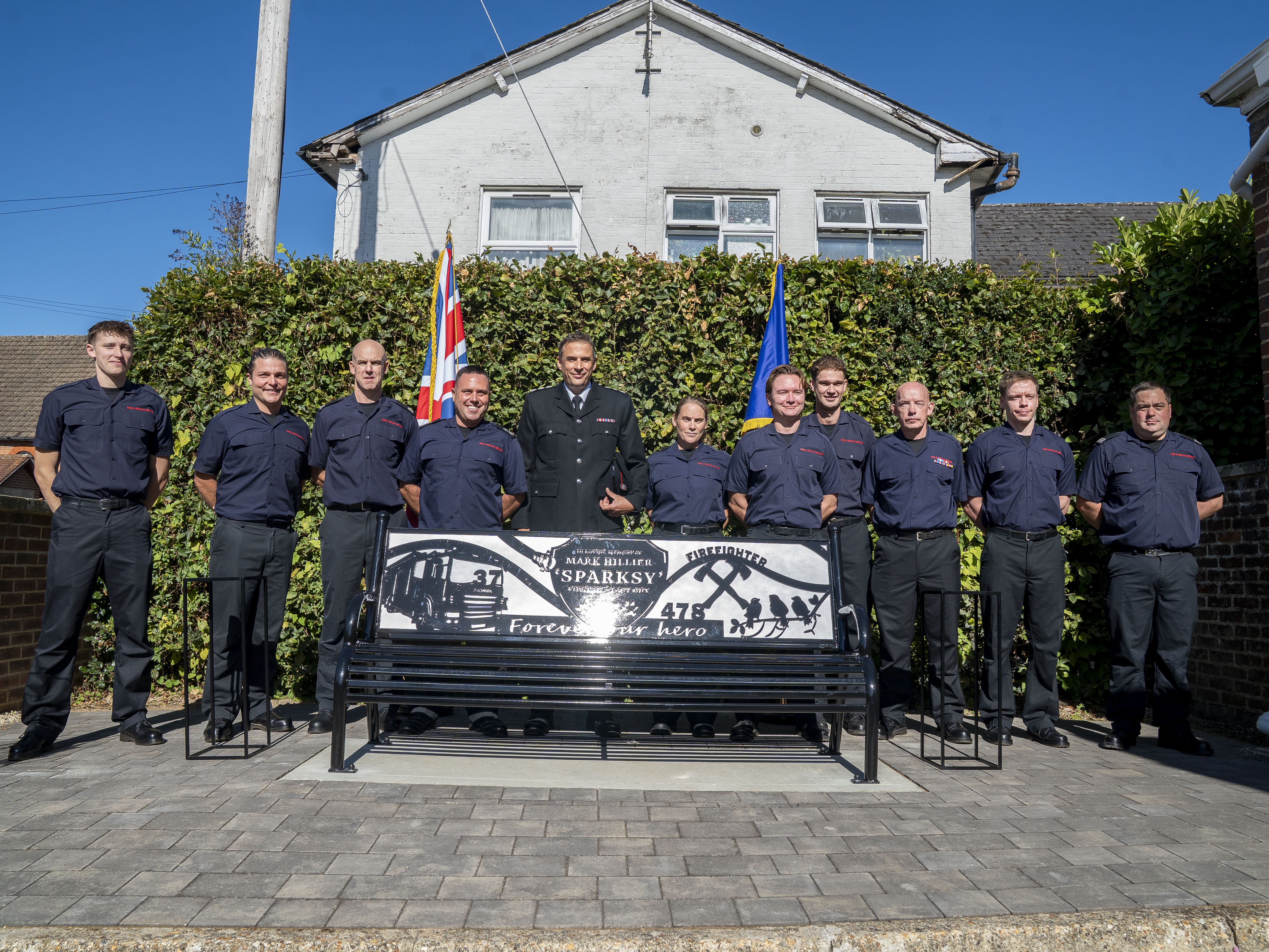 Memorial bench for Wiltshire firefighter