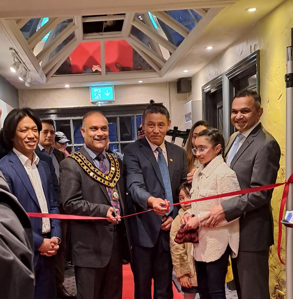 The ceremonial ribbon was cut by special guests Mayor of Swindon, Cllr Abdul Amin, and President of the Nepalese Association of Wiltshire, Gyan Prasad Gurung