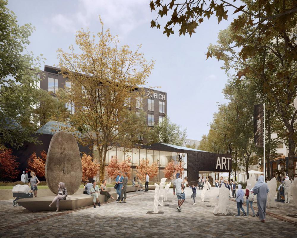 An artist's impression of the proposed new Cultural Quarter Art Pavilion