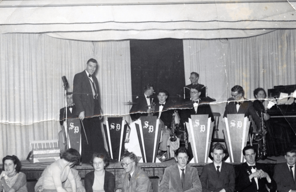 The Stan Dash Band, Hook Village Hall, 1950s. (Image copyright Friends of Lydiard House)