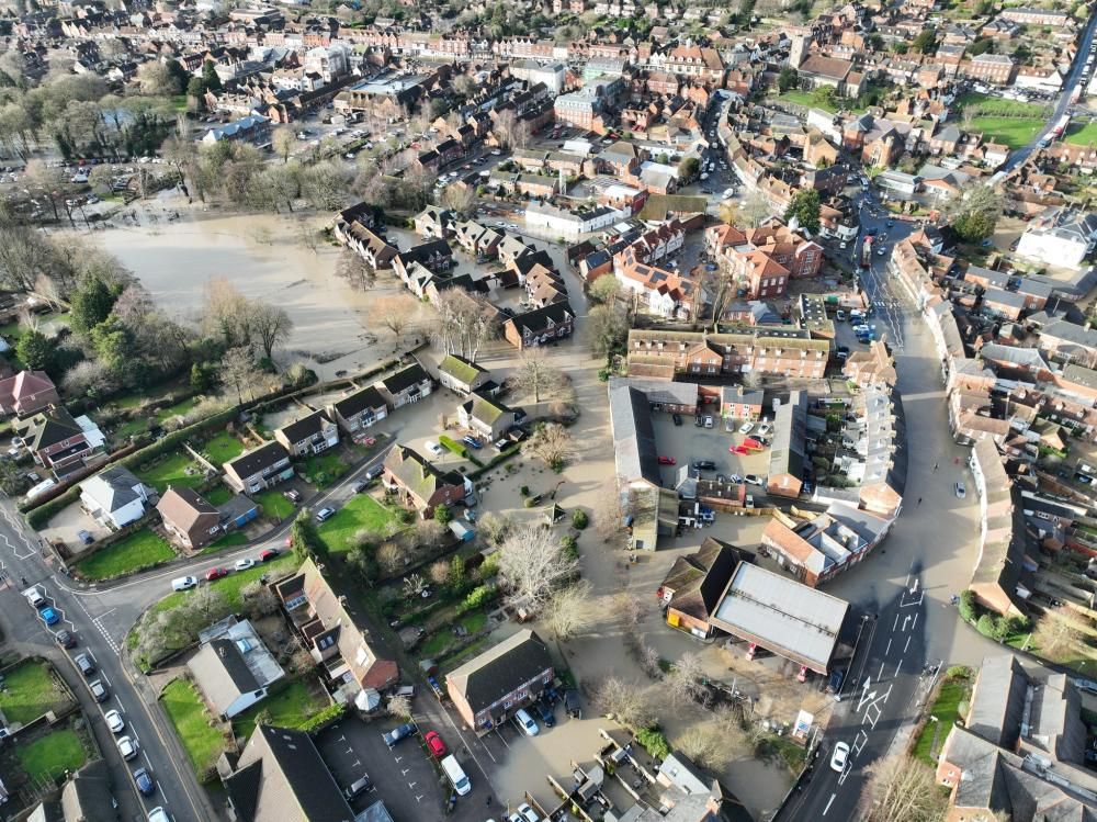 The flooding seen from the air