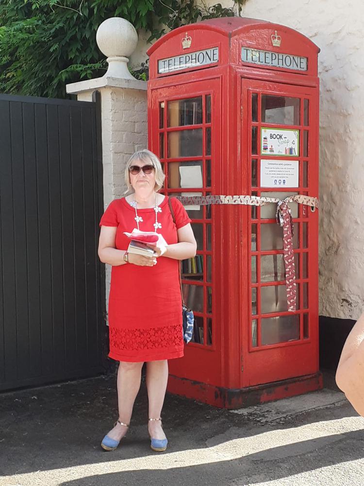 Author Nicola Cornick at the new book swap