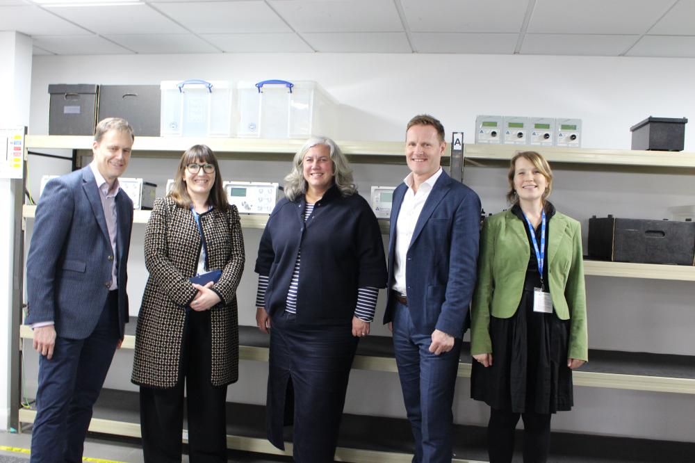 South Swindon MP Heidi Alexander, centre, during the visit