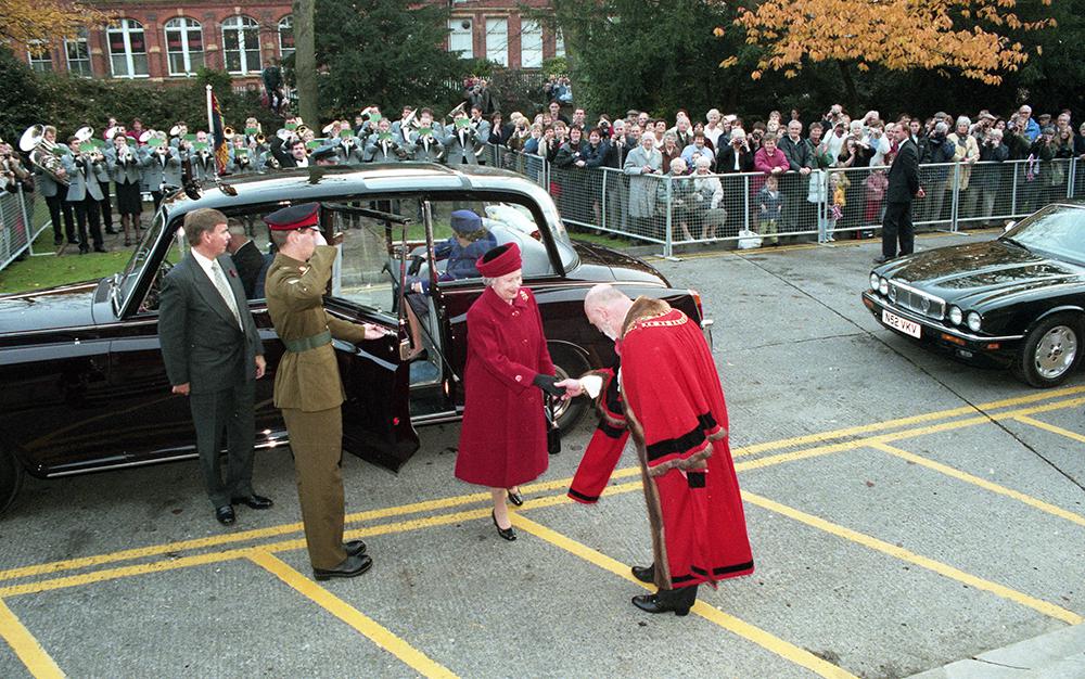 Images of the Queen visiting Swindon in 1997 - photo credit Richard Wintle