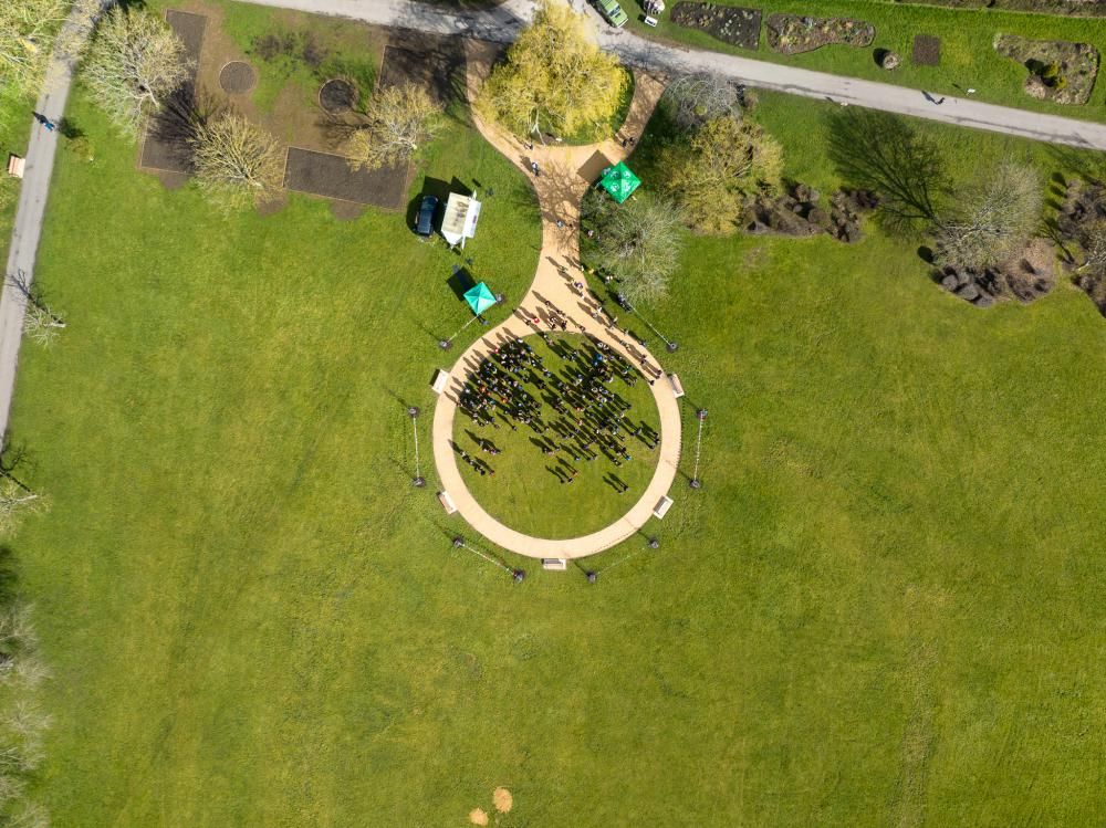 Aerial view of the GWR Park Blossom Circle