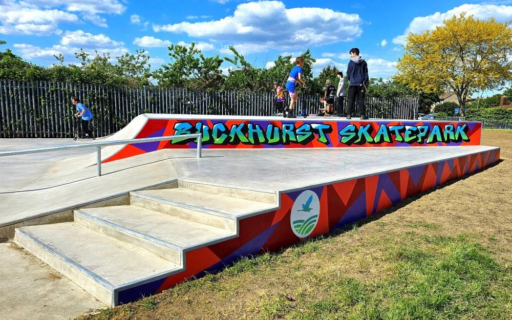 Renovated Buckhurst Skatepark opens with new mural and skate workshop