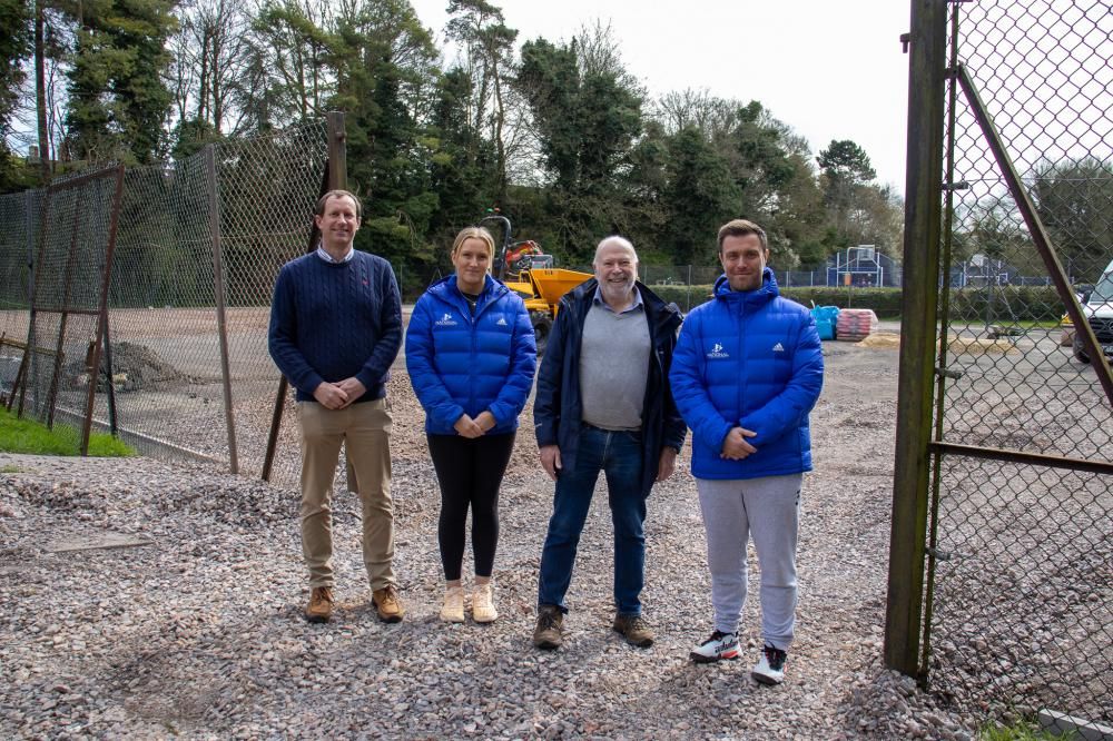 From left: LTA Parks Investment Delivery Partner James Deem, NTA Communications Manager Becky Kaufmann, South Swindon Parish Council Chair Cllr Neil Hopkins and NTA Director Ed Neiberg 
