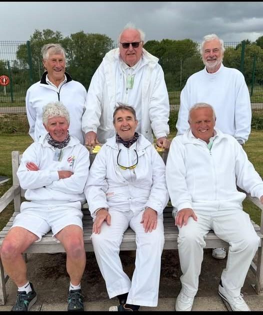 Swindon’s successful team. Front from left: Dave Booth, Jeff Hannath, Colin Bailey. Rear from left: Colin Brain, Clive Smith (captain) Dave Norman
