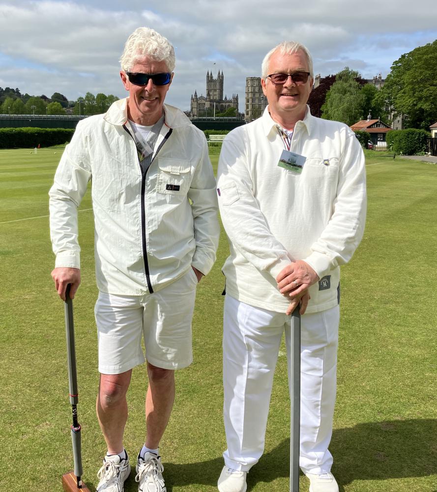 Dave Booth (left) and Martin Briggs won both their doubles games