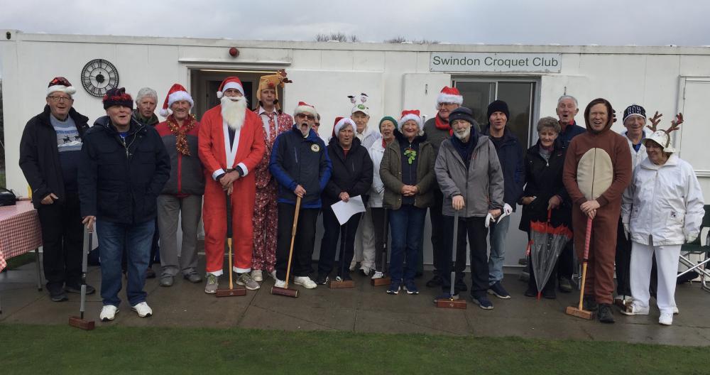 The Swindon Croquet Club and guests in all their festive glory