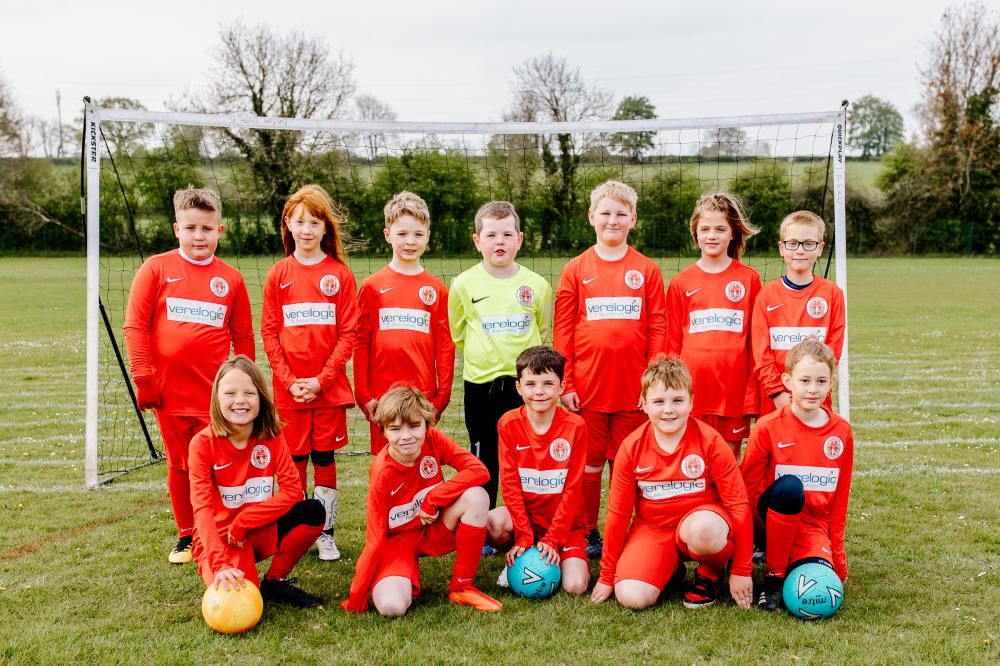 Members of the Purton Youth Football Club