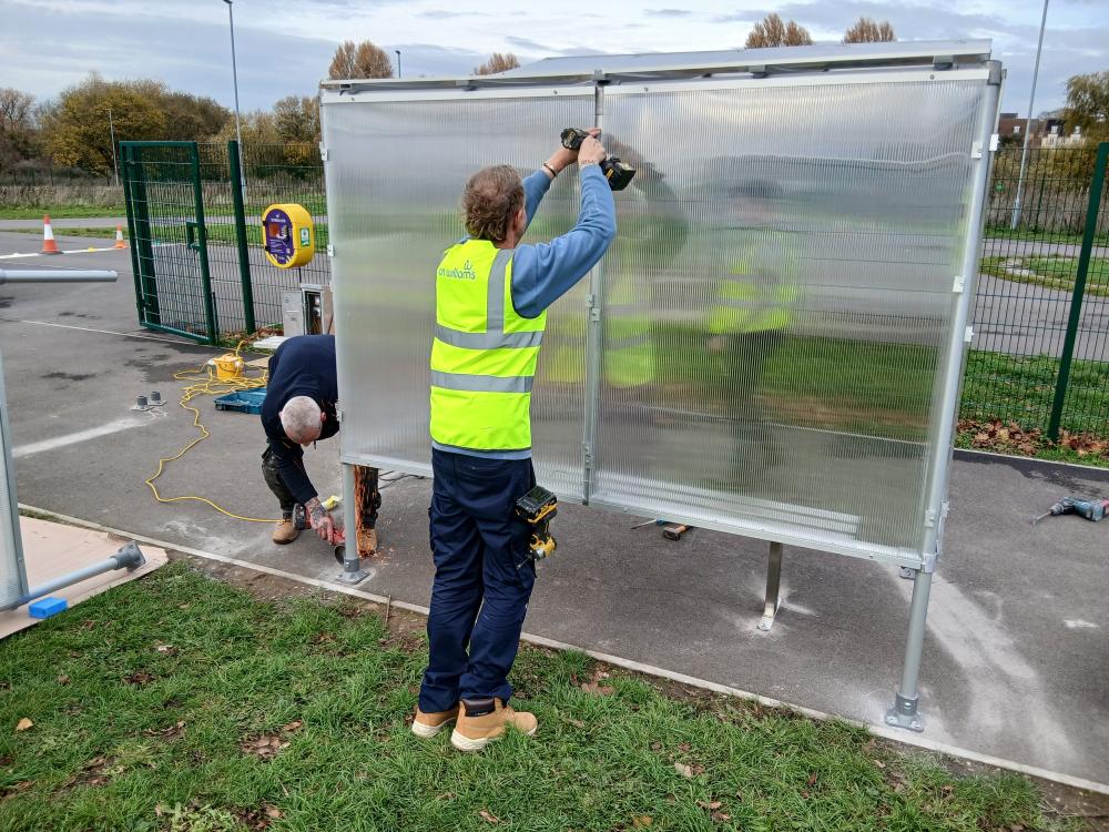New outdoor shelters at sporting hub offer protection for carers