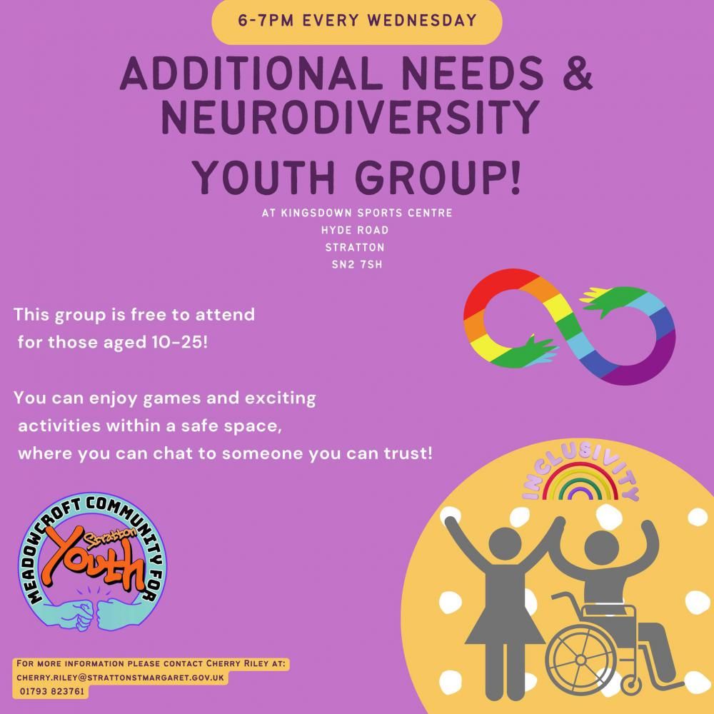 Youth group for neurodivergent individuals or those with additional needs set up in Stratton