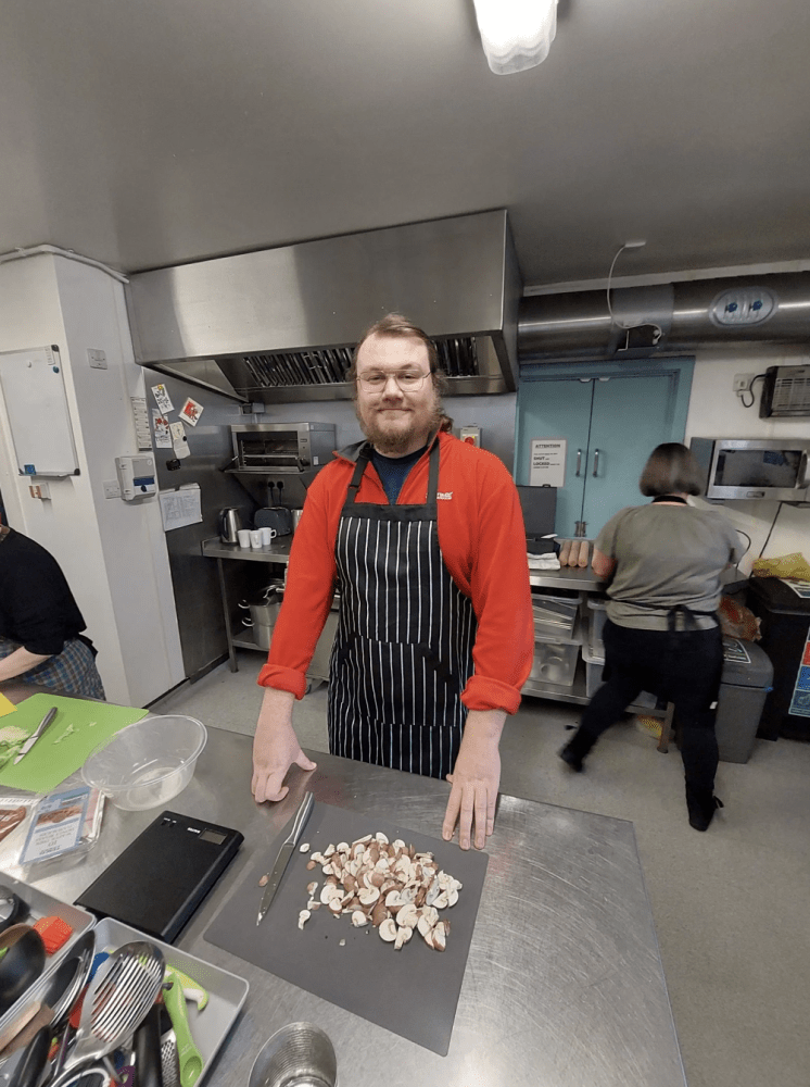 Jordan attending one of the ACL cooking courses