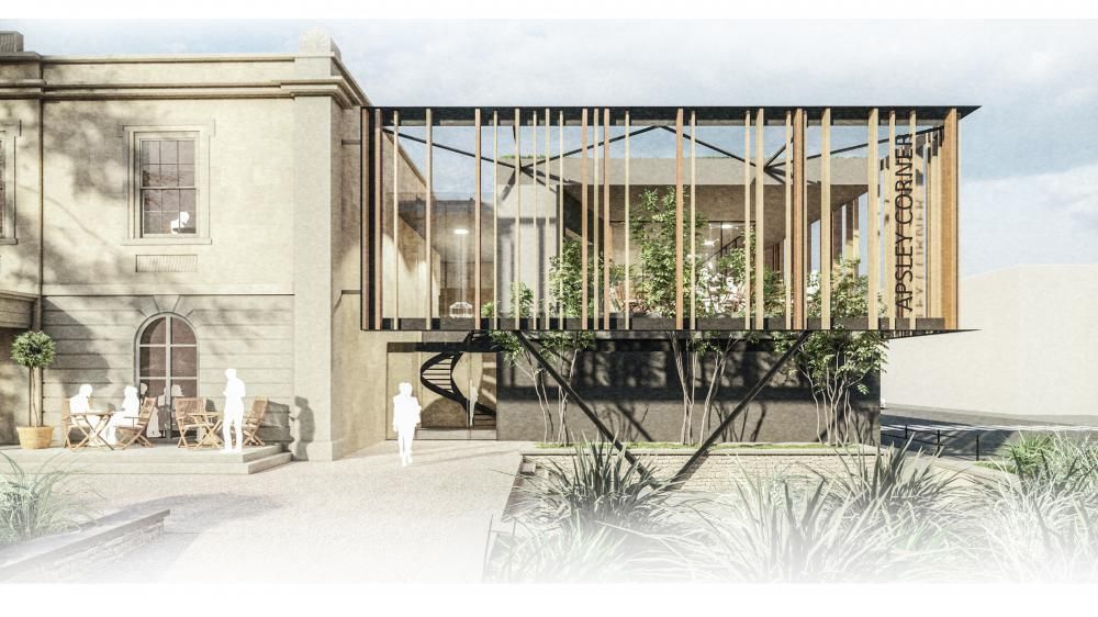 A computerised image of Arthur's plans for the Apsley House site 
