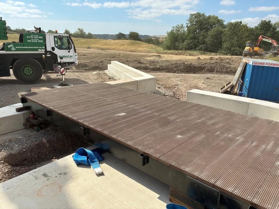 New swing bridge installed at Wichelstowe