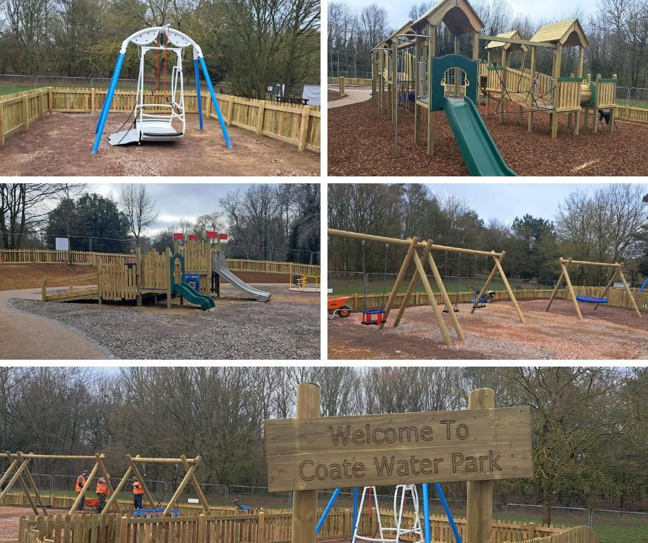 Coate Water's new play area nearing completion