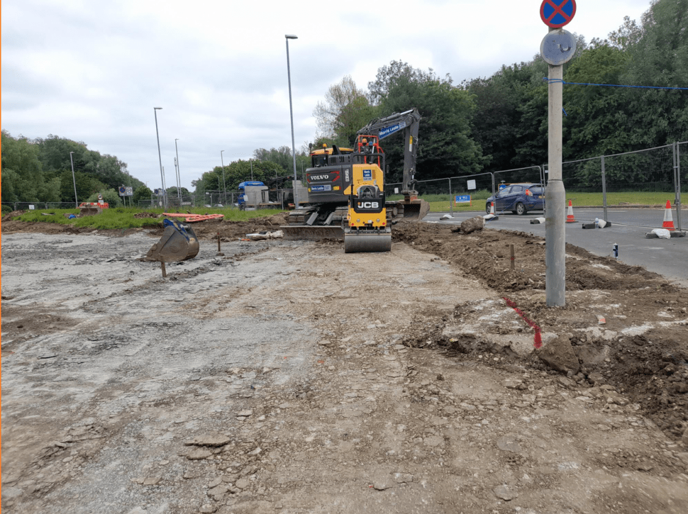 Progress at Coate roundabout