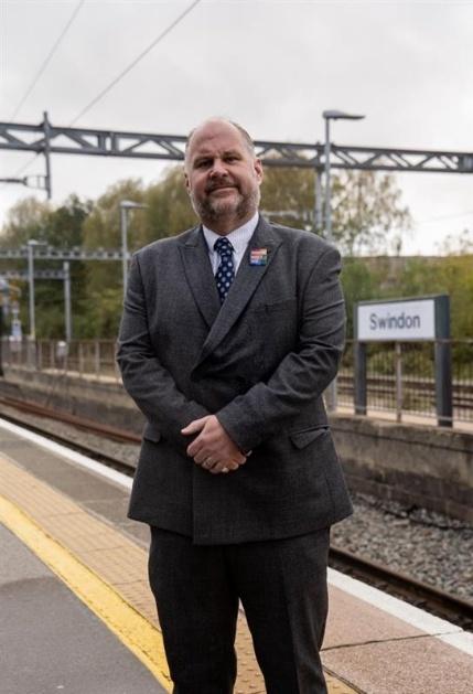 Swindon Borough Council Labour Group Leader Cllr Jim Robbins, seen here at Swindon's station, has long backed the new rail link