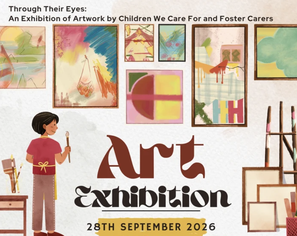 Art exhibition by fostered children and fosterers