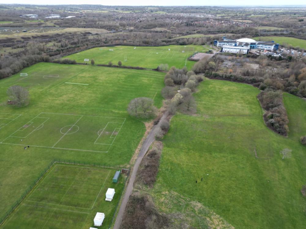 Aerial image of the Moredon site