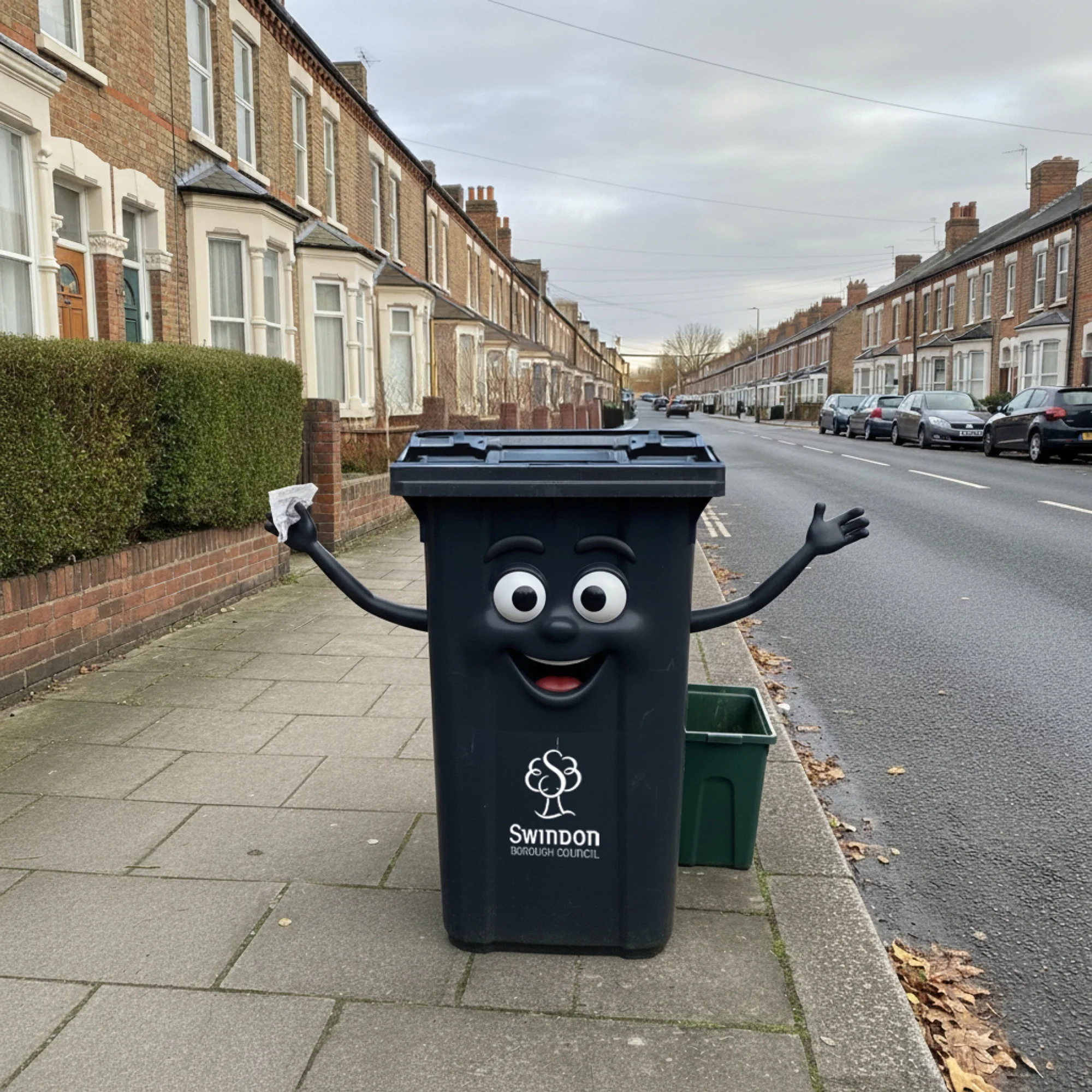 Old Town resident, Ollie the bin