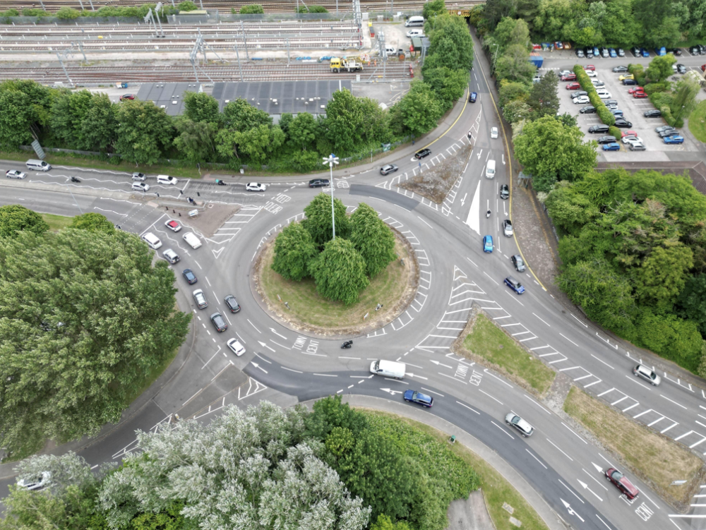 Recent work at Cockleberry Roundabout