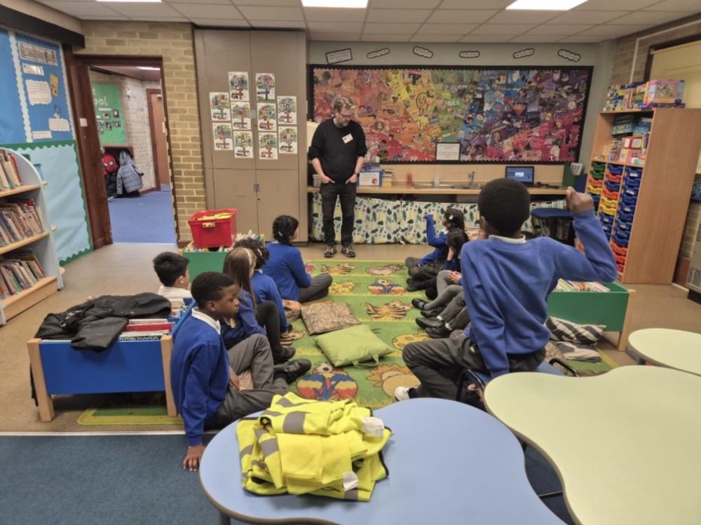 Councillor Chris Watts at Robert Le Kyng Primary School