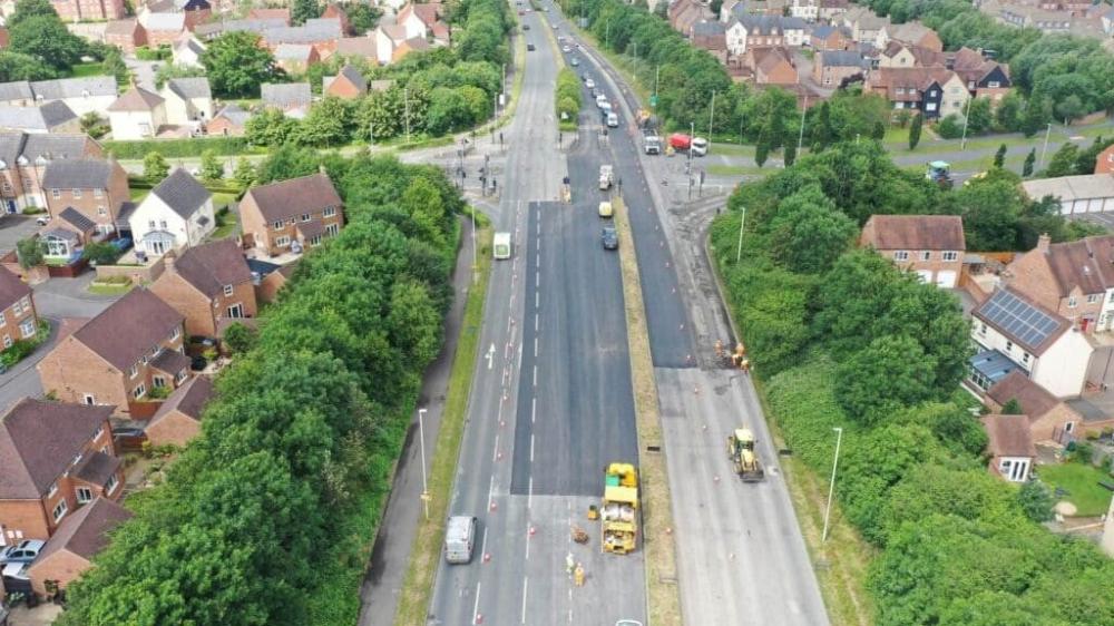Previous resurfacing of Thamesdown Drive (Picture: BCM Construction)