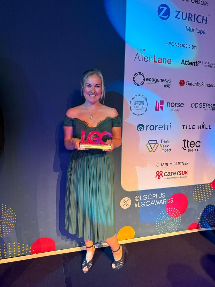 Ruth King receiving her award at the 2026 LGC Awards in London