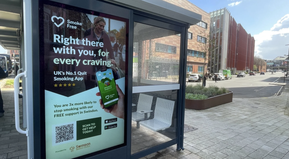 Bus interchange signs helping Swindon people quit smoking