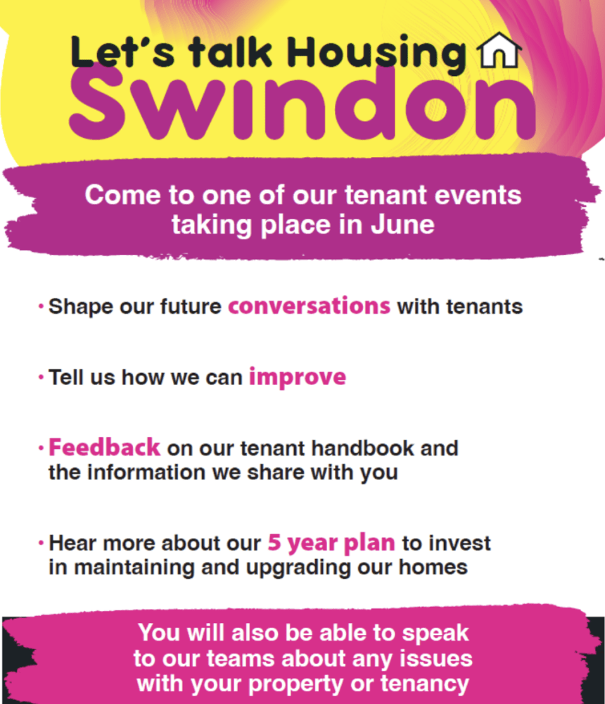 A series of opportunities for tenants to have their say has been announced